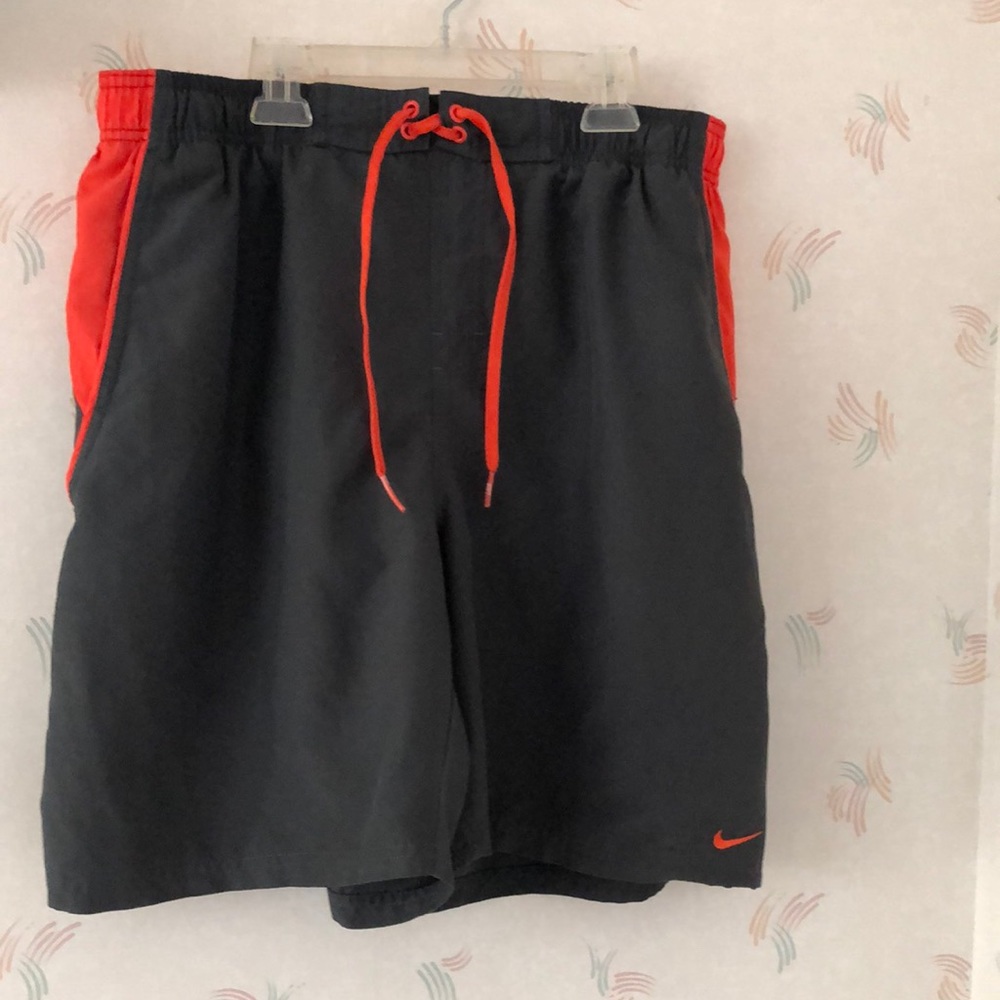Nike Mens swim shorts/trunks Orange/Gray size L